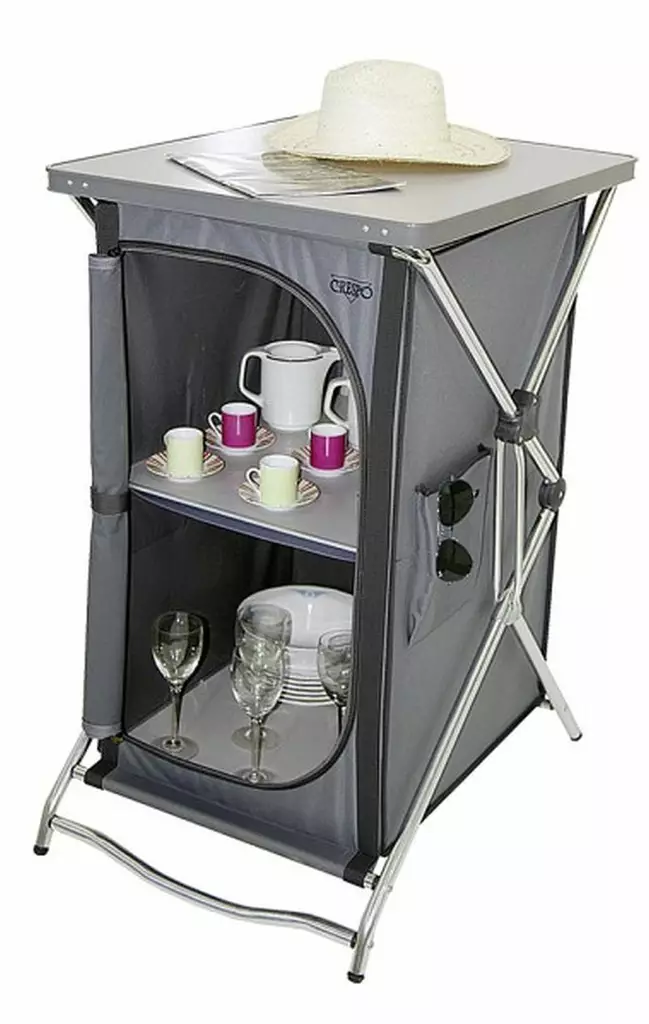 Säänketävä taittokaappi yläpuolisella laskutasolla - Etutelttakaapit ja keittiöt - 9910007 - 2