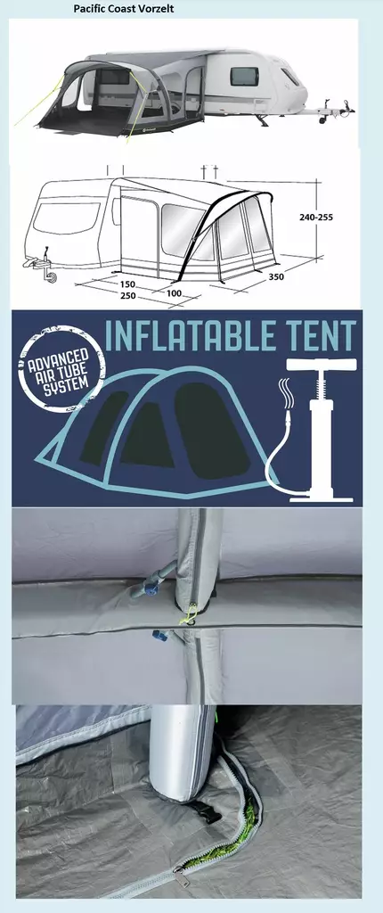 Smart Air Vorzelt Pacific Coast Etuteltta ilmarungolla. - - 9916367 - 1