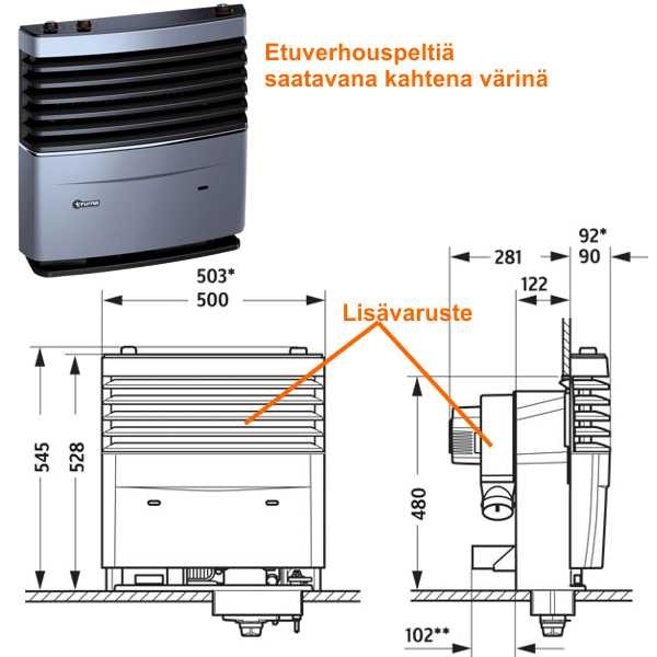 Trumatic S 3004 30 mbar. nestekaasu-lämmitin sytytysautomaatilla. - Truma osat S3002-04, 5002-04 ja 3002K-4k - 9954327 - 1