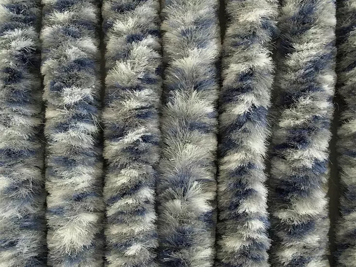 Ovi pörröverho 100x205 cm valkea - Hyttysovet.verhot, pompulaverhot, verkot - 9965117 - 4