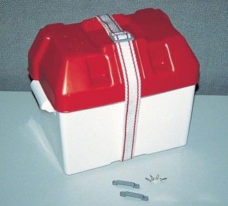 Akkukotelo Standard Koko 270 x 200 x 190 mm Väri punainen / valkea No; 9948128 - Laturit ja virta-asemat - 9948128 - 1