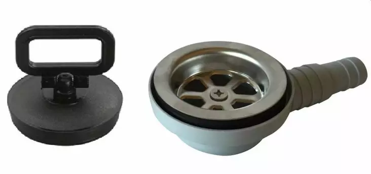 Lavuaarin pohjatulppa 90 ast kulmalähtö - Liitos-osat, hanat ja varuusteet - 9933768 - 3