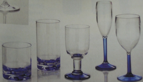 Longdrinklasi set.2, sininen 45 cl polycarbonat - Juoma-viini-olut lasit - 9930518 - 1