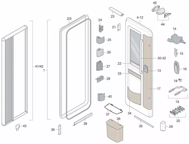 LMC-ELE T608 matkailuauton oven kahva - Turvalukot, kahvat - 2365398 - 1