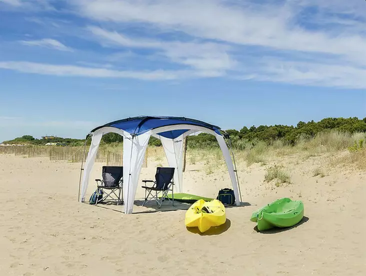 Pavillion Medusa 3x3 m blue / white - Rantateltat - 9911208 - 2