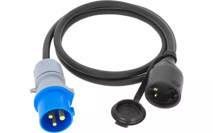 Sovitinkaapeli CEE-pistoke 3-napainen - - 230V Kaapelit, adapterit, kelat - 668478 - 1
