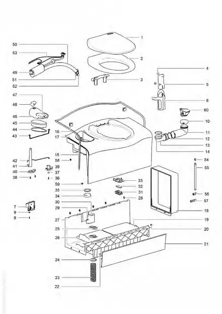 Käyttöpaneeli C 402 kuvan osat 4,5,6,7 - WC-varaosat ja tarvikkeet - 9990969 - 2