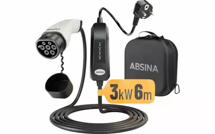 Absina Latauskaapeli typ.2. 3 KW 13 A - Suurteho akkulaturit  - 031969 - 1