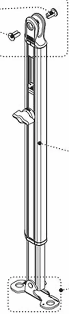 Fiamma F45:n tukijalka oikea 3 m markiisiim - Telttojen varaosat ja varusteet - 8004815159559 - 1
