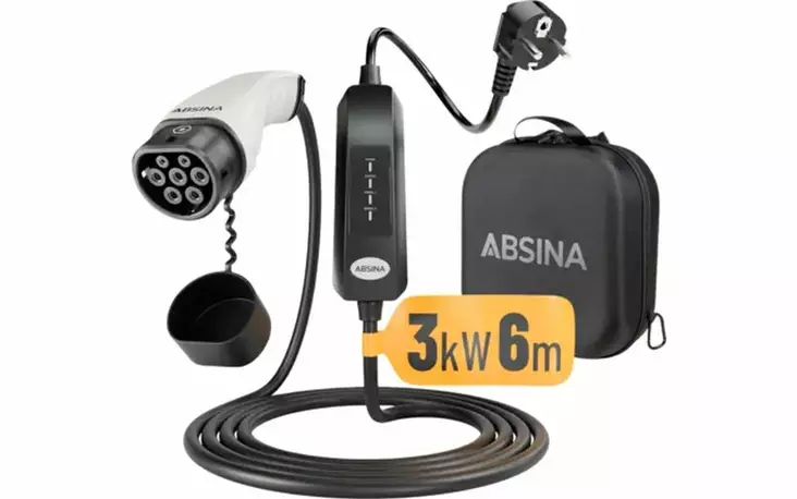 Absina Latauskaapeli typ.2. 3 KW 13 A - Suurteho akkulaturit  - 031969 - 1