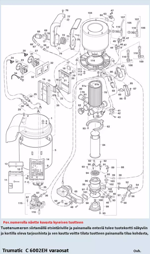 Tästä voitte valita truma 6002EH varaosat ja tilata. - Ilmakeskuslämmityskierto osat - 7C60024EH - 2